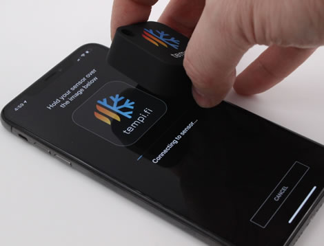 Setting up a tempi.fi sensor with the mobile app